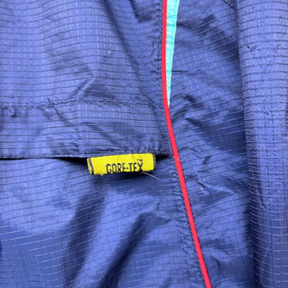 Vintage Asics Gore Tex Windbreaker Jacket Womens Large Blue Full Zip Running - Picture 5 of 16